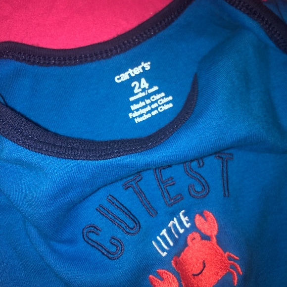 Carter’s Baby beach 3 Pc Crab Outfit - Picture 3 of 6